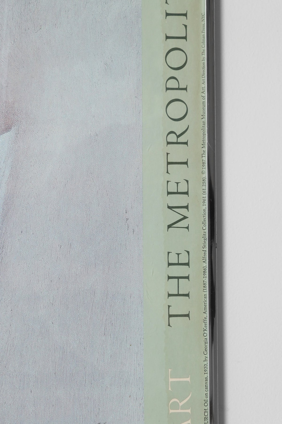 Georgia O’Keefe Exhibition Poster, 1987 — close-up of textured paper edge