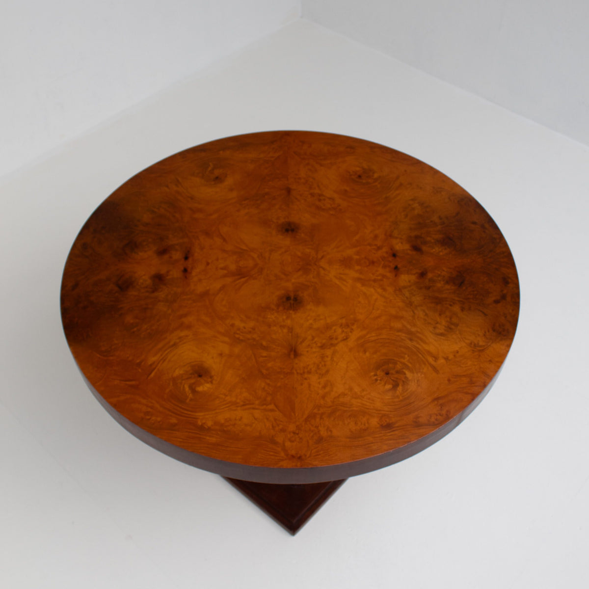 Art Deco Round Table with Geometric Base — alternate view