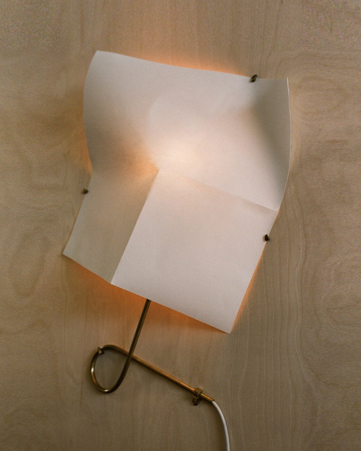 Wall Light - Papēr I by WHITE DIRT | The Oblist — handmade paper, warm glow