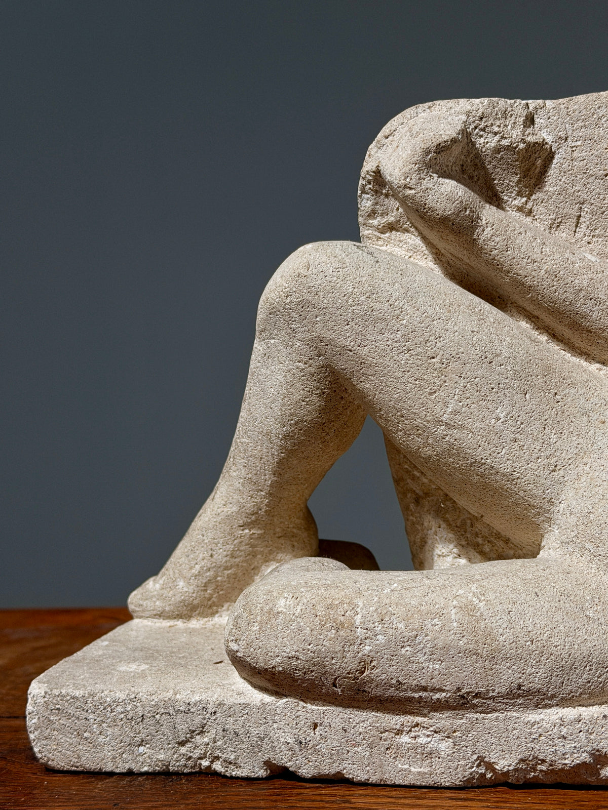 Exceptional female stone sculpture, France, circa 1920-1930.  — side angle