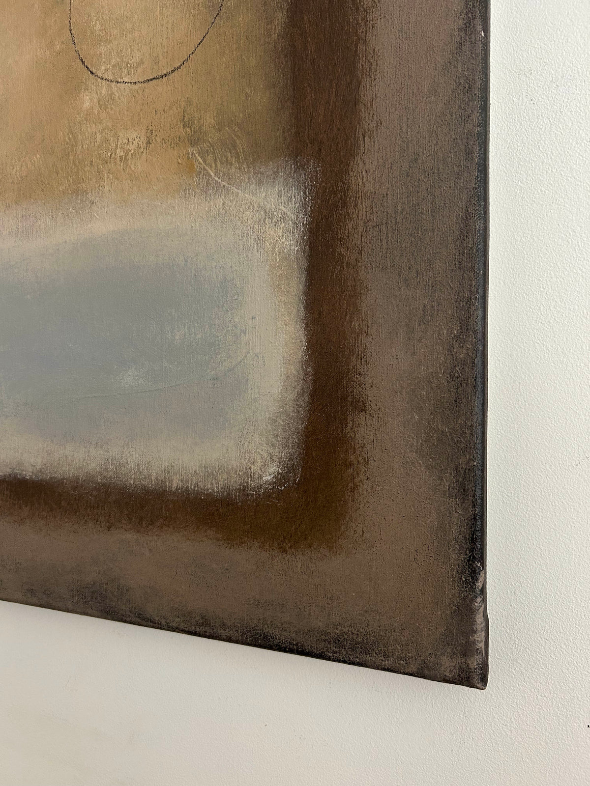 Dusk Painting — close-up of textured canvas in neutral tones