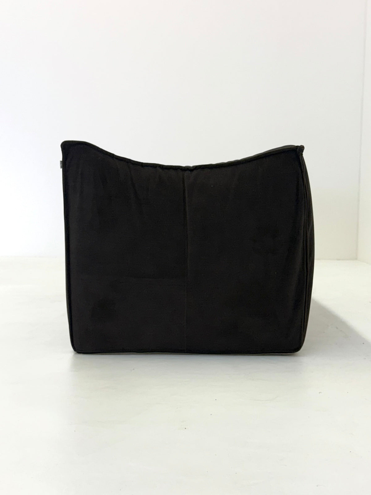 Vintage Bambole sofa in dark brown by Mario Bellini for B&B Italia — lifestyle setting