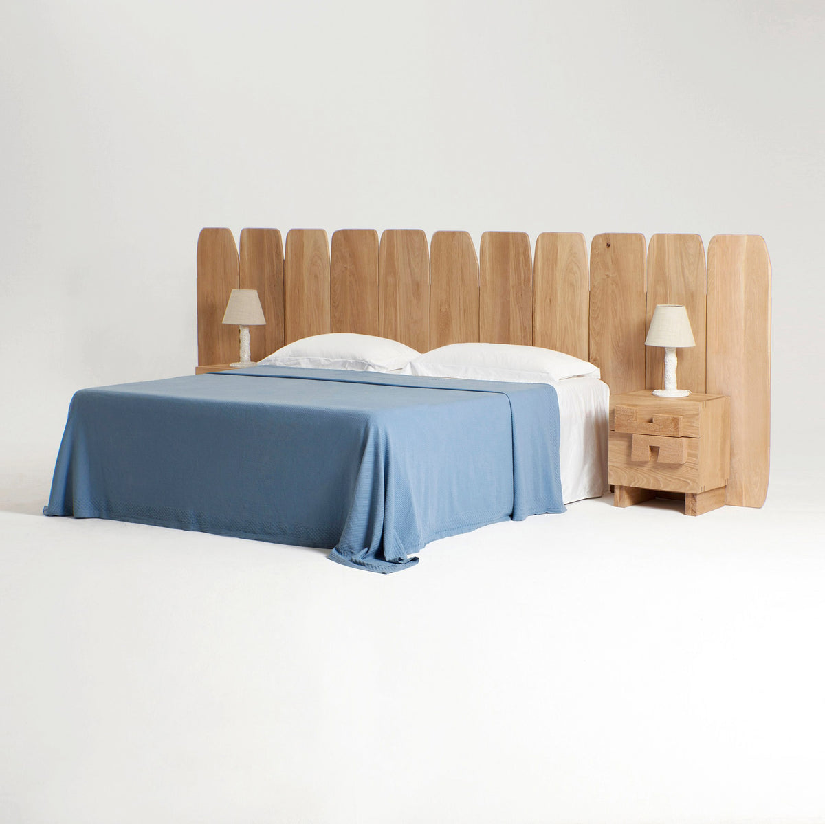 Madeira Walnut Headboard Large — lifestyle setting