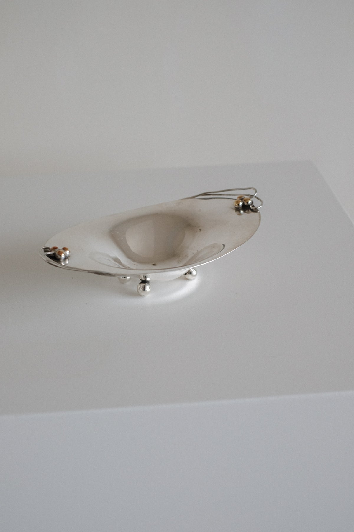 Small Silverplated Bowl — top view highlighting smooth reflective surface