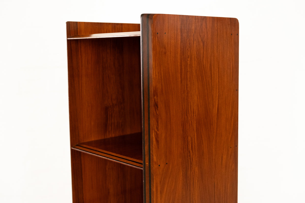 Artona Shelf by Afra & Tobia Scarpa for Maxalto — close-up of rich wood grain detail