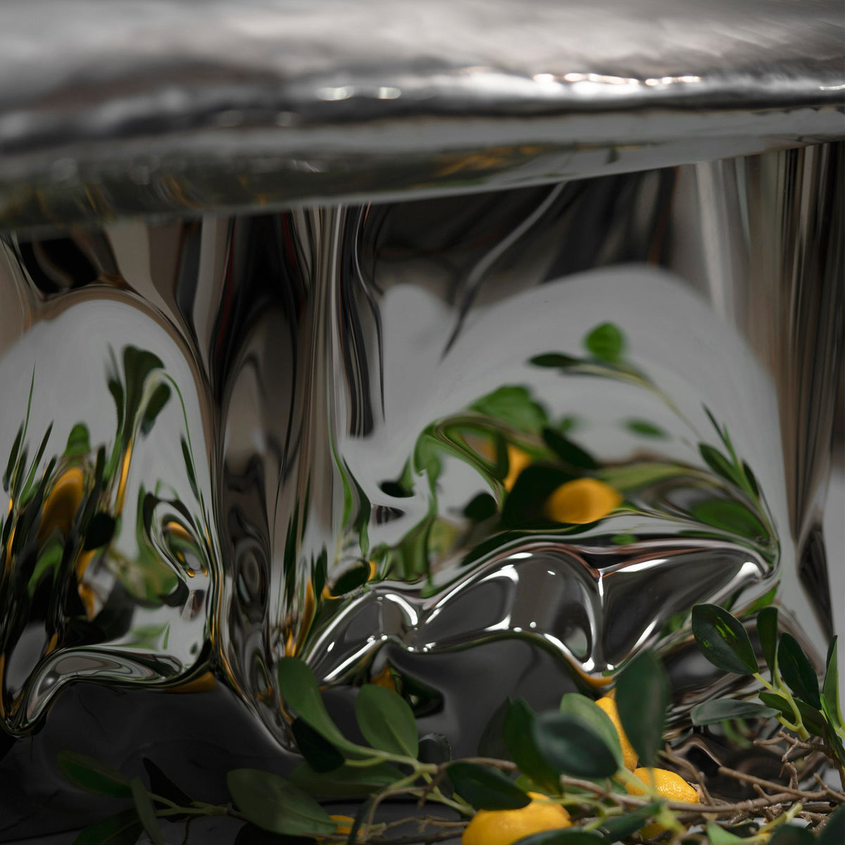 Inflated Steel Coffee Table - Pebble Series by Nitush Aroosh — close-up