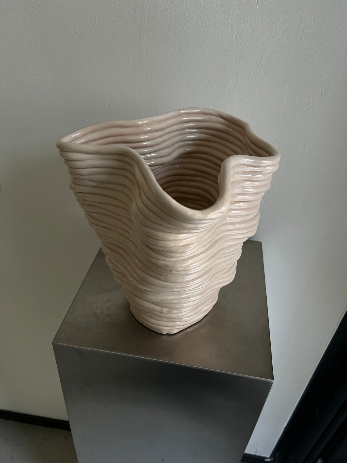 Wobbly Vase Natural — side angle
