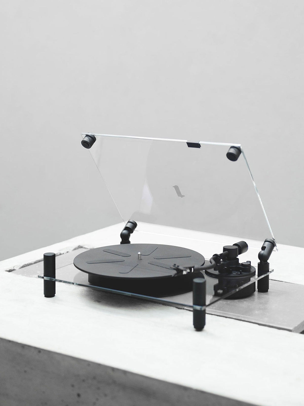 Transparent Turntable Black - Bluetooth by Transparent | The Oblist — black acrylic design