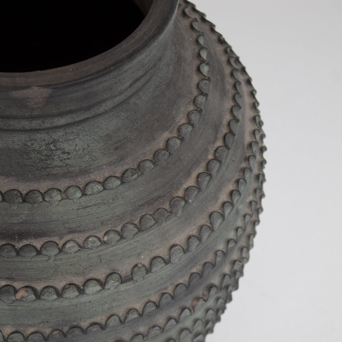 Mid-Century Terracotta Vase from Partenon Manufacture — close-up