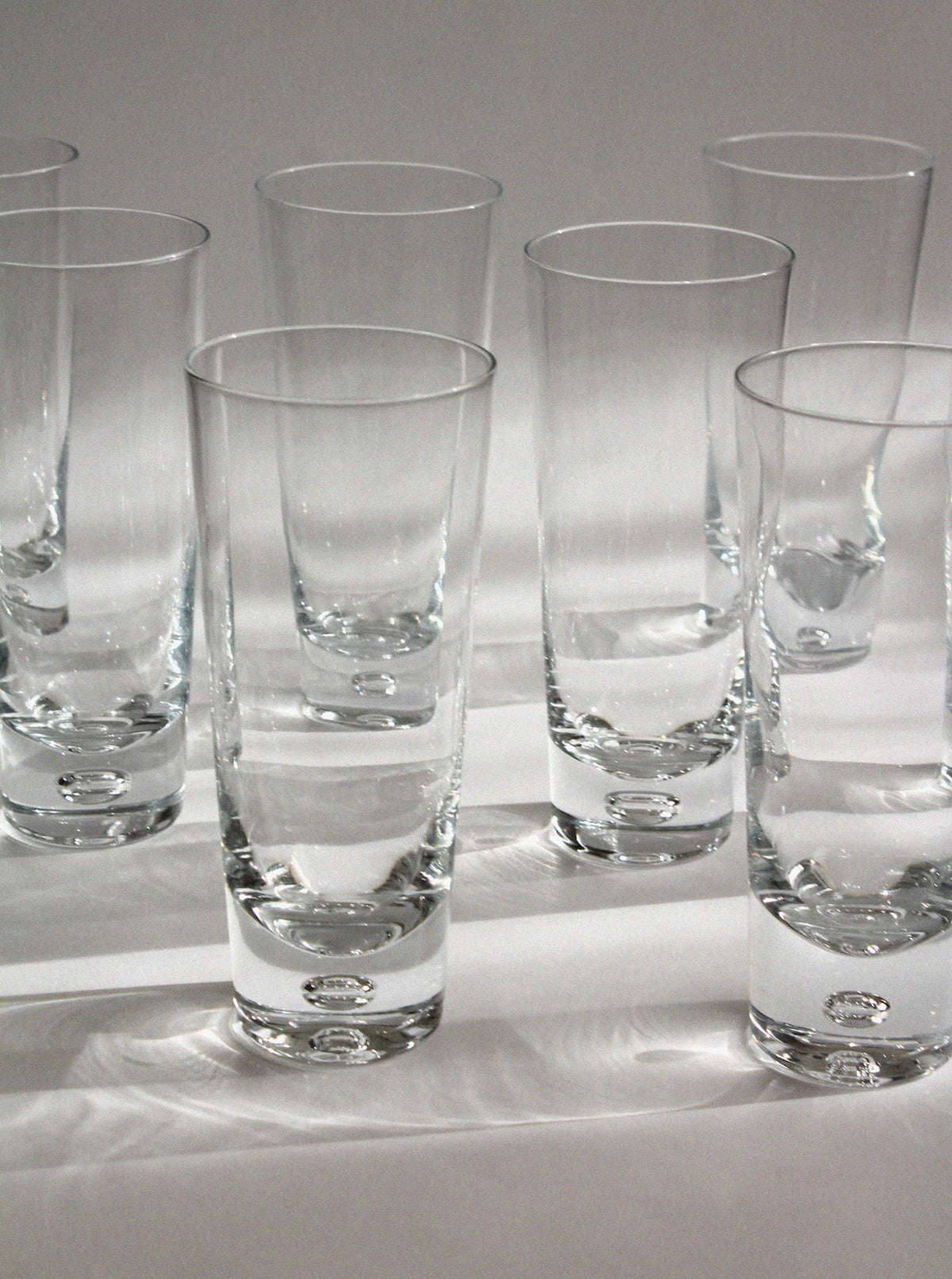 Walter Hickman Bubble Tall Drinking Glasses Set, For Kosta Boda, 1970s by Vintage Stories | The Oblist