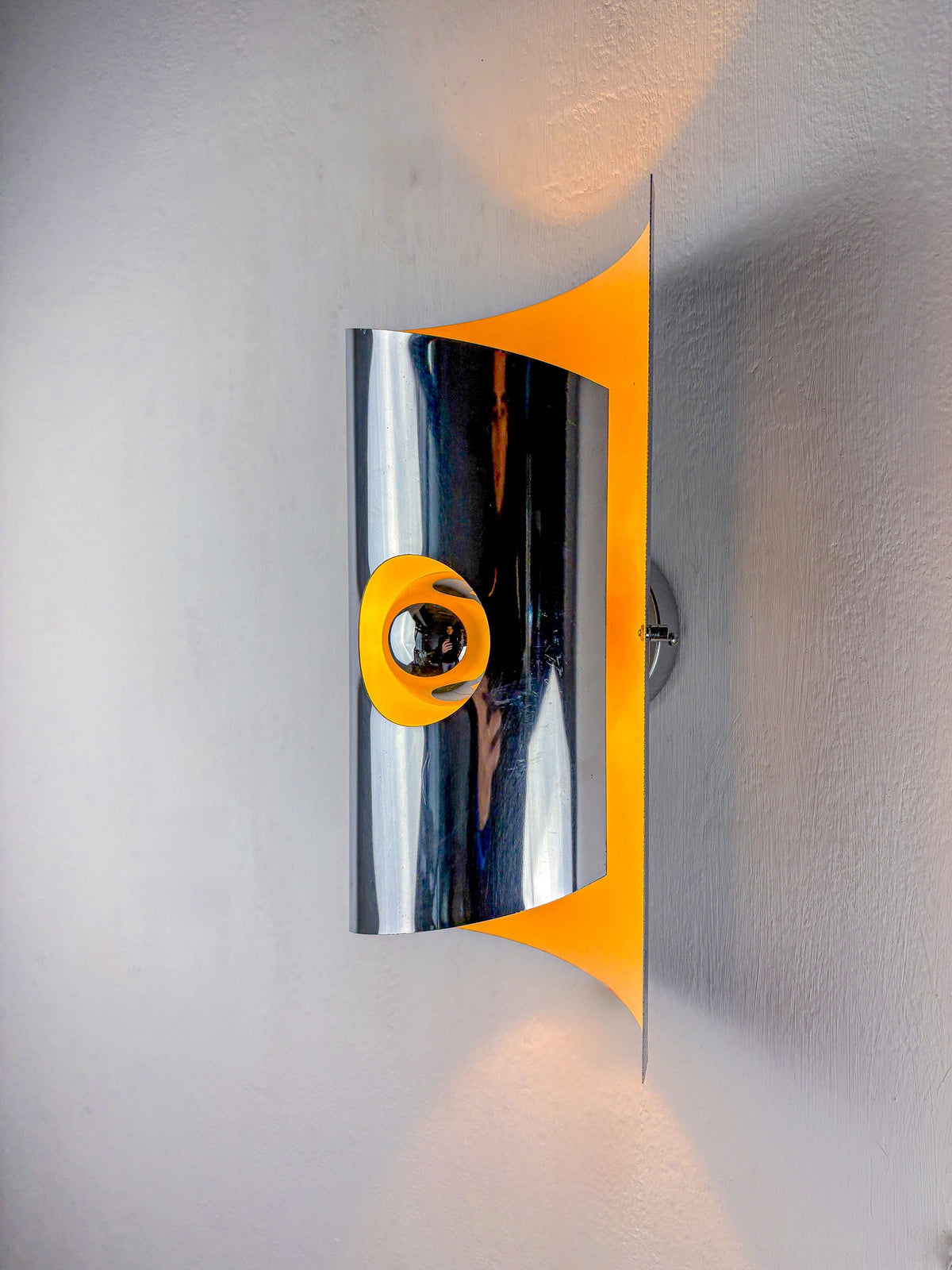 Pair of Space-Age wall Sconces, Max Sauze's style, France, Circa 1970's — lifestyle setting