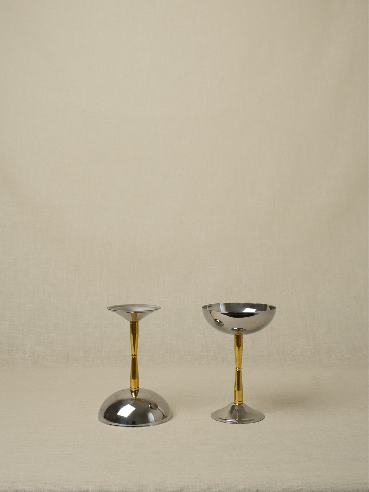 Set of 12 Inox 18/10 Champagne Coupes — side angle