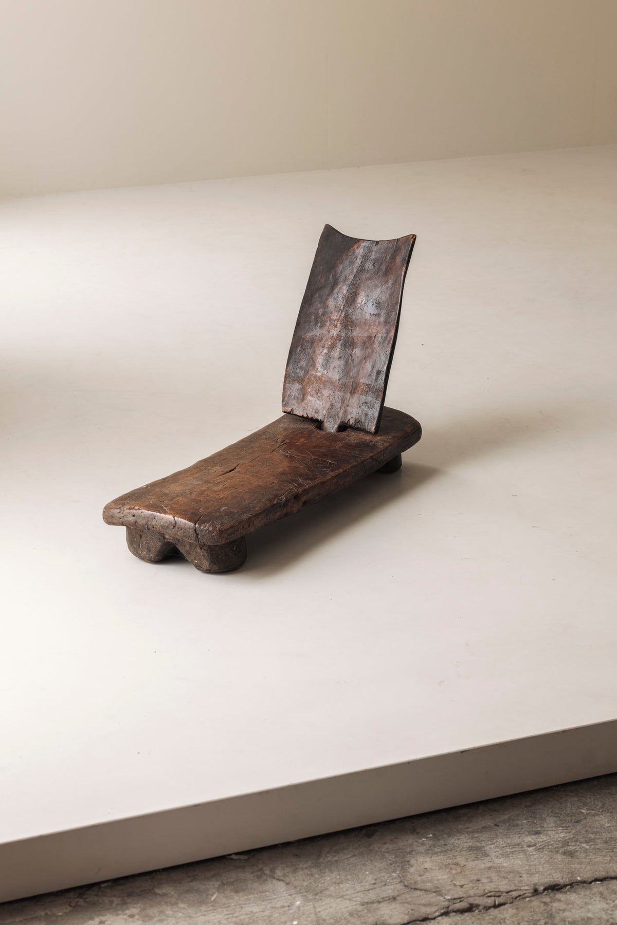 Sculptural Ethiopian Tribal Chair, 20th Century — lifestyle setting