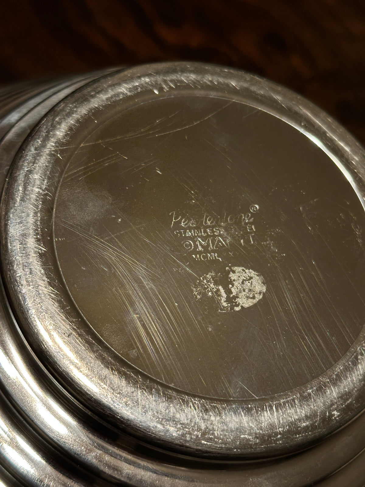 Stainless Steel Stepped Bowl — close-up
