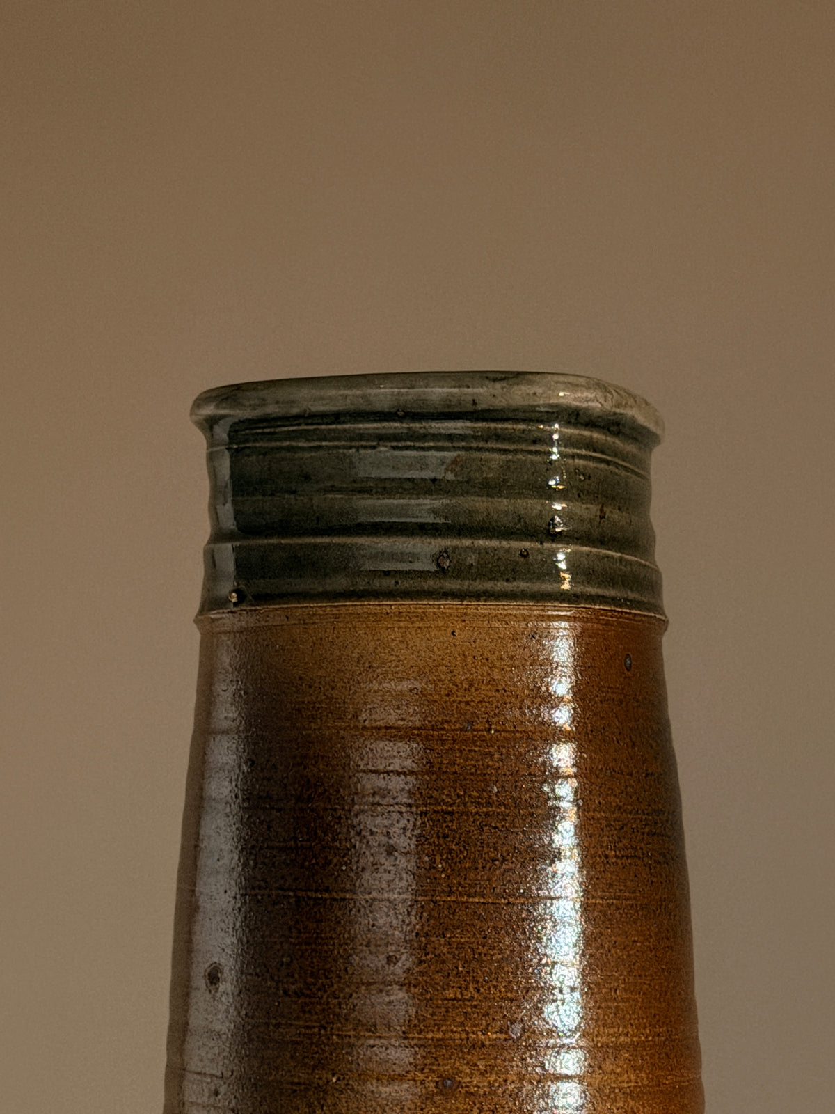 Large stoneware vase by Pierre Digan, La Borne, France, circa 1970 — alternate view