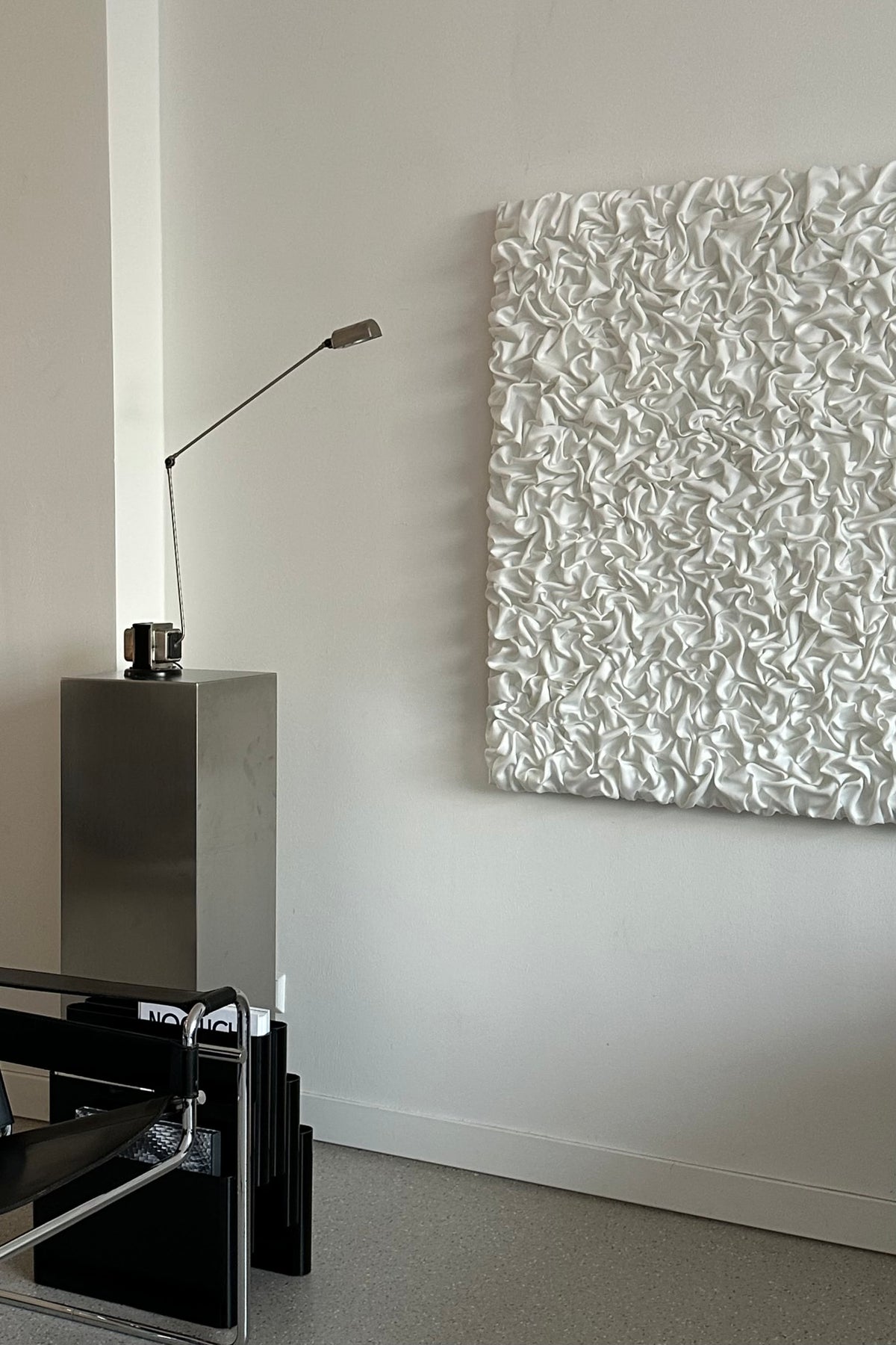 'ESCAPISM 108' sculptural wall art — lifestyle setting
