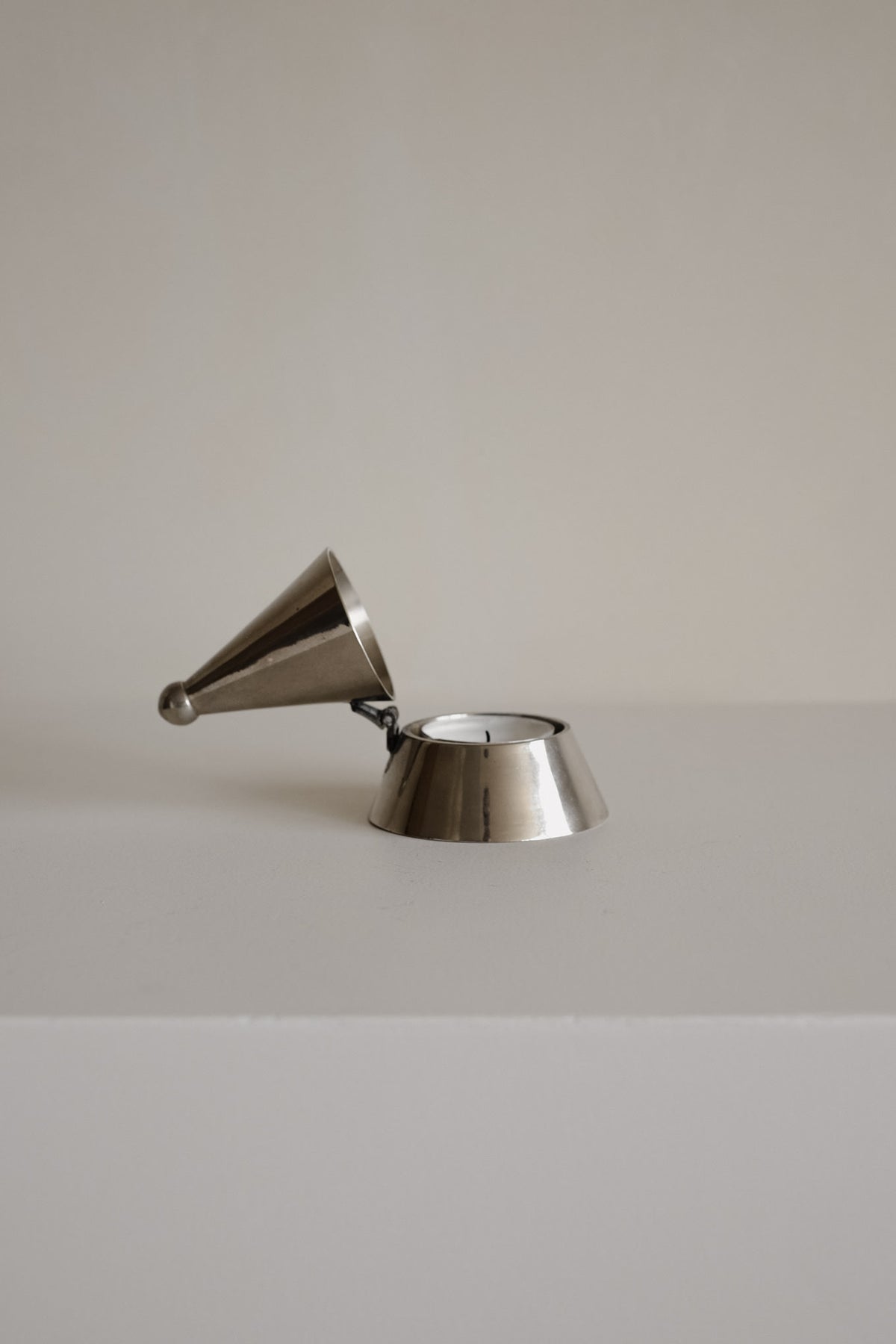 Stainless Steel Tealight Holder  — in context