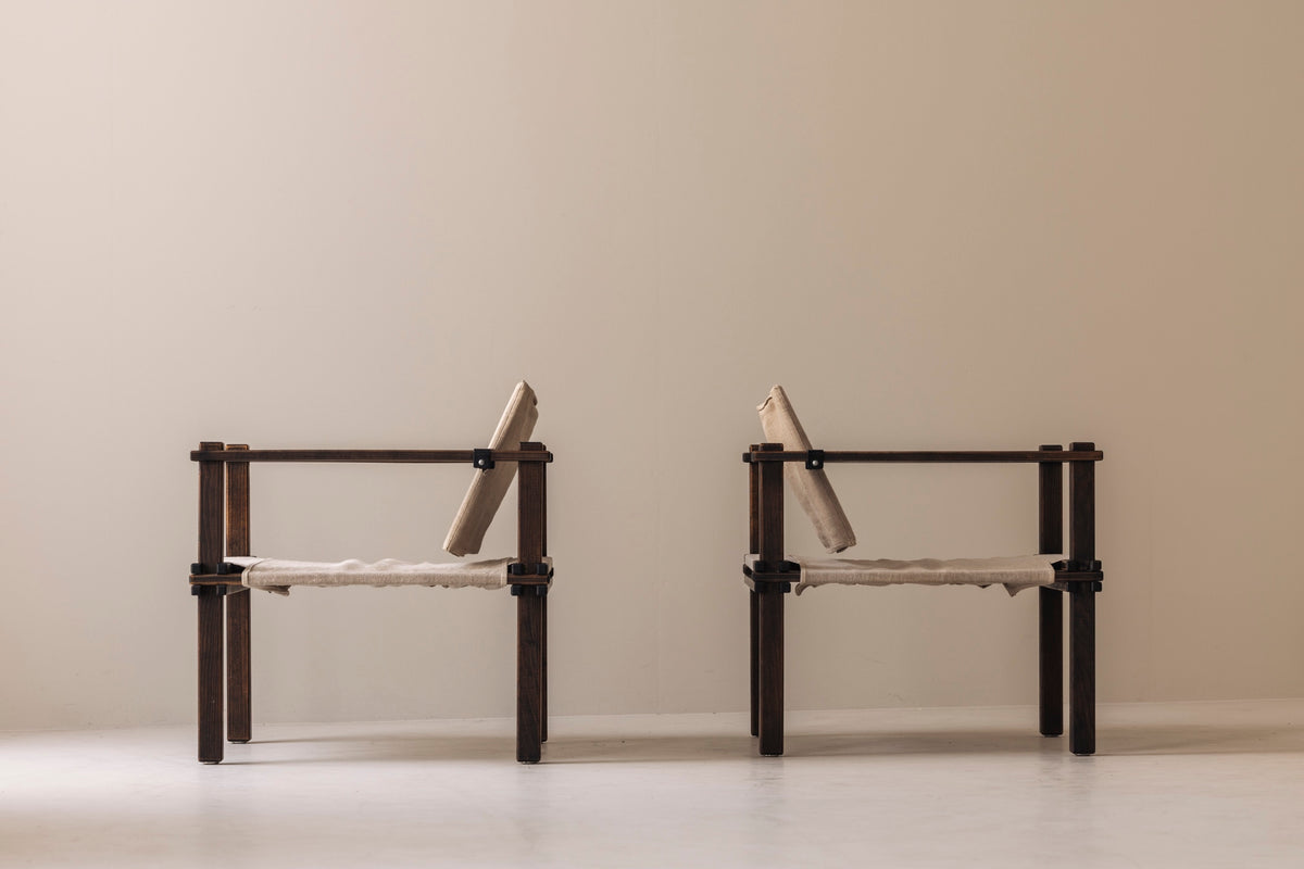 Set of Two Safari Easy Chairs by Gerd Lange for Bofinger, 1960s — alternate view