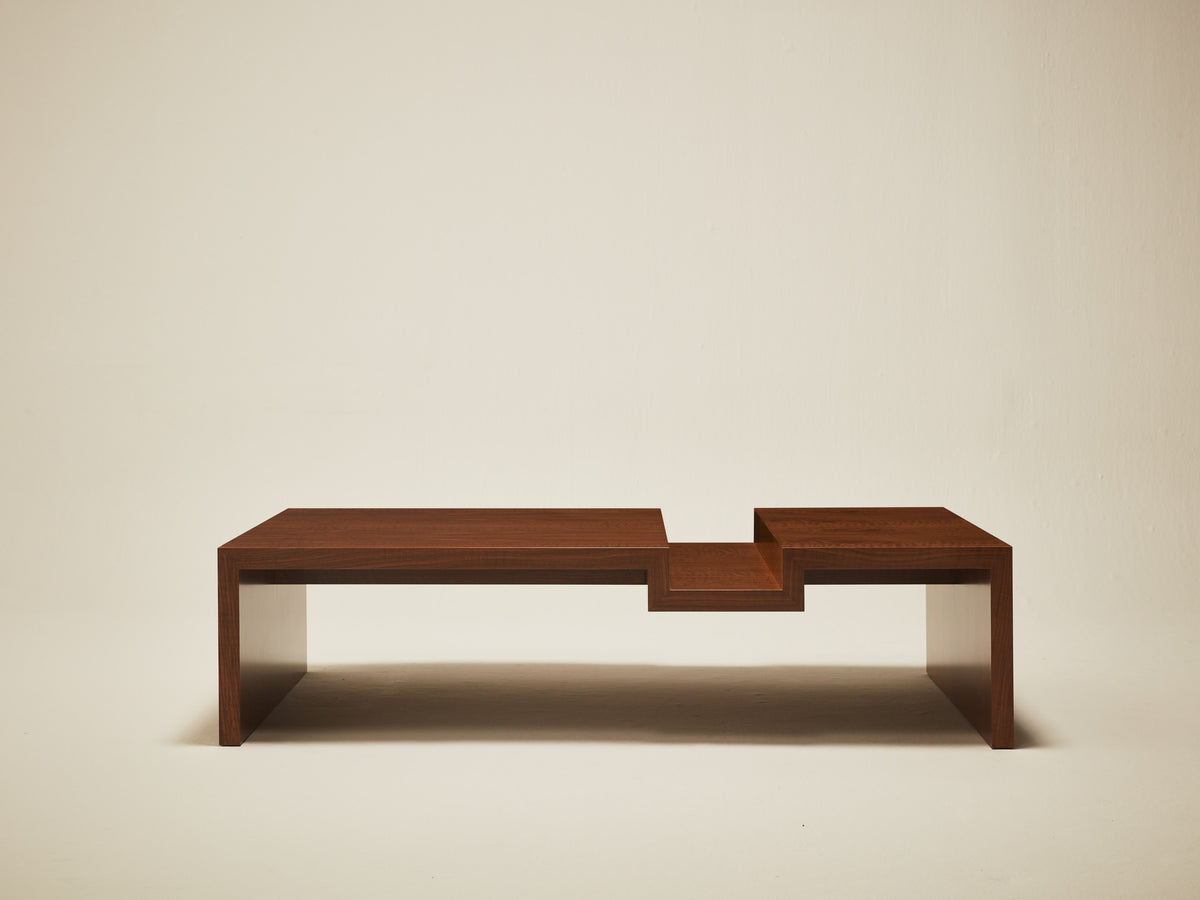 'Continuous' Coffee Table I Handcrafted in Wood Veneer — detail view