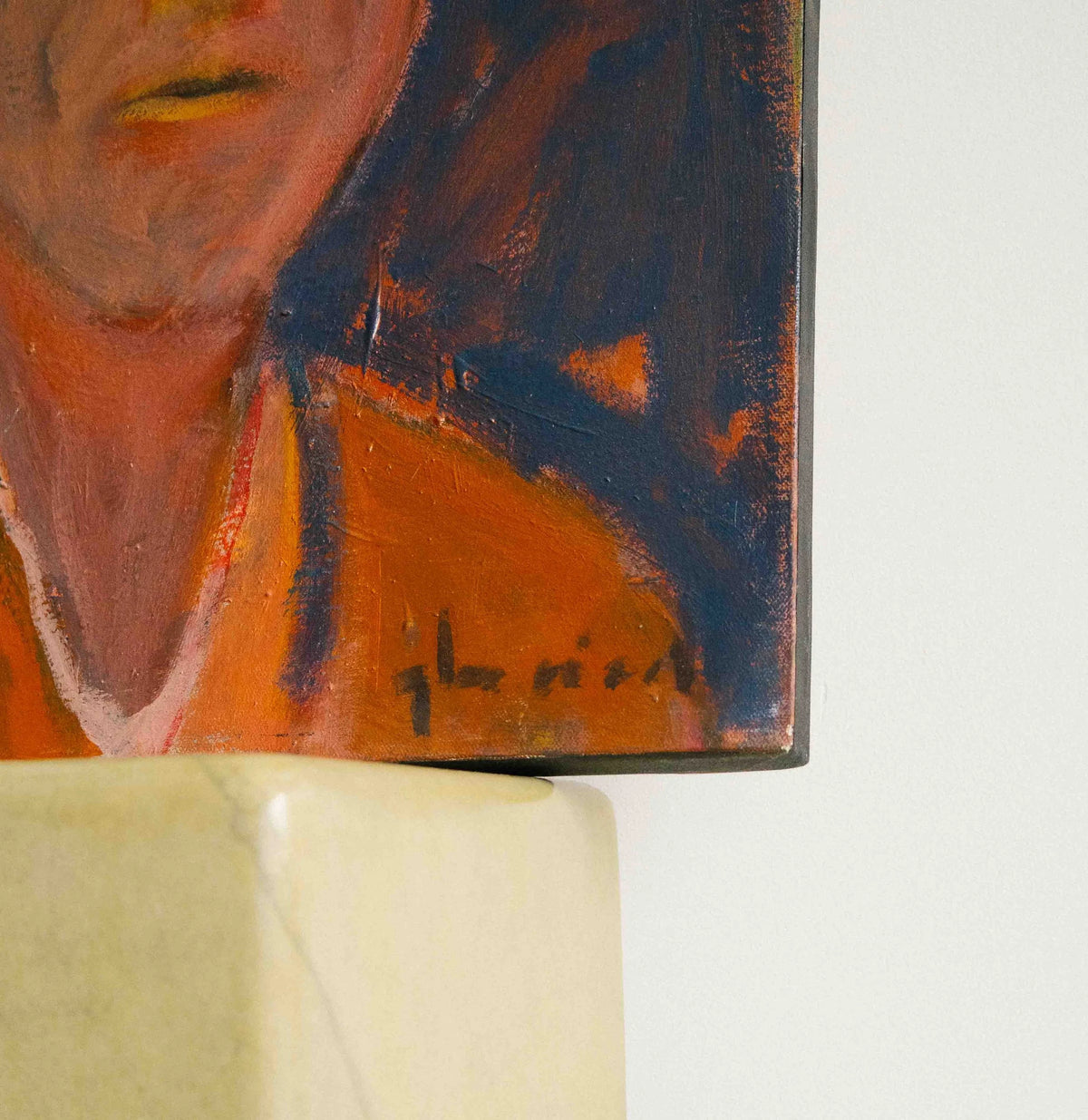 Glen Nicoll — Untitled Portrait (Oil on Canevas) - 1990s — detail view