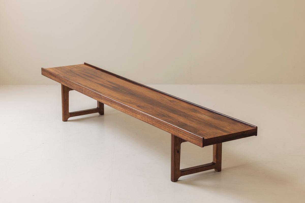 Long Krobo Bench by Torbjørn Afdal for Bruksbo, Norway 1960s — alternate view