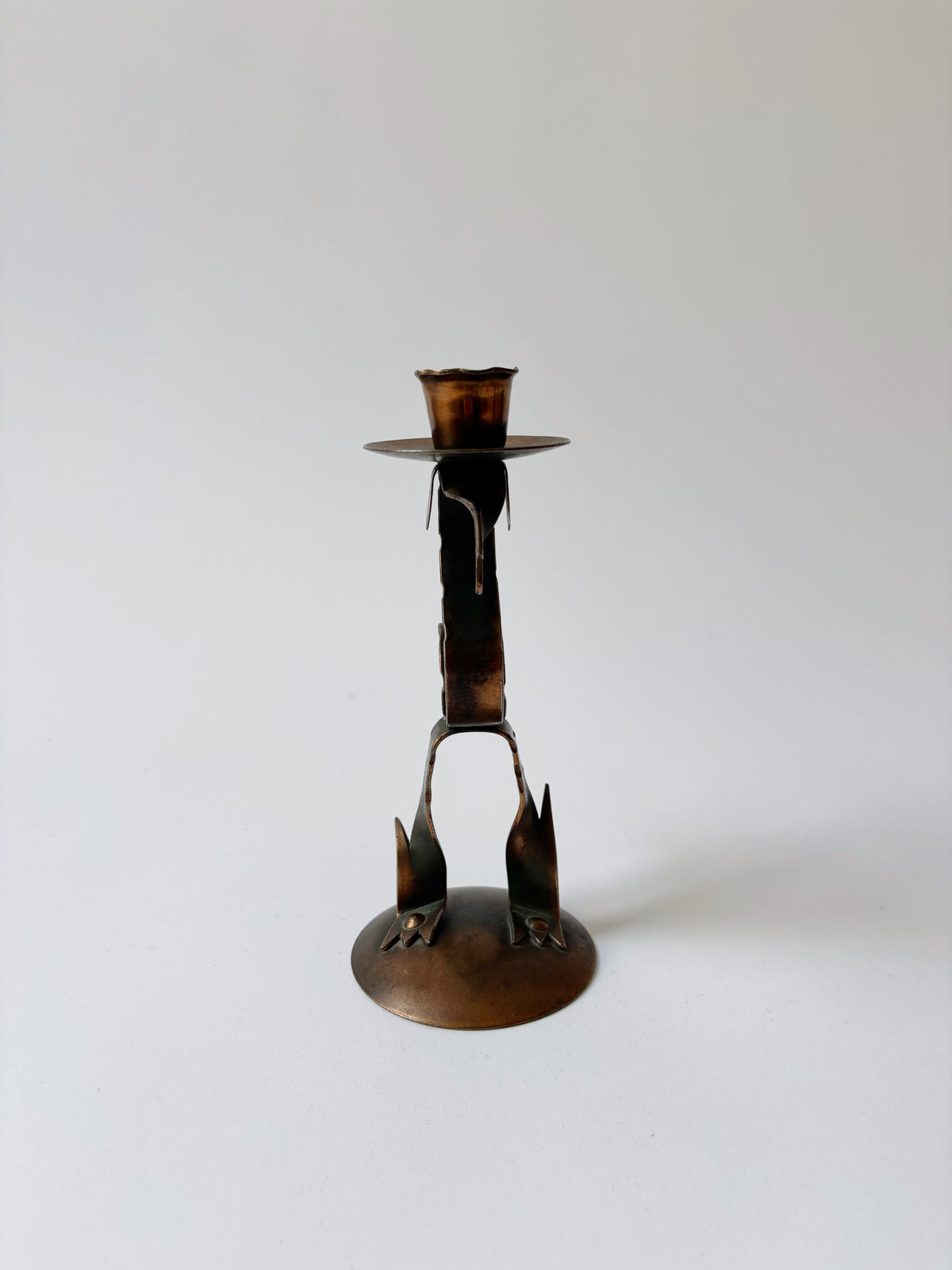 Aspid Folk Art Candlestick, c. 1970's Poland — side angle