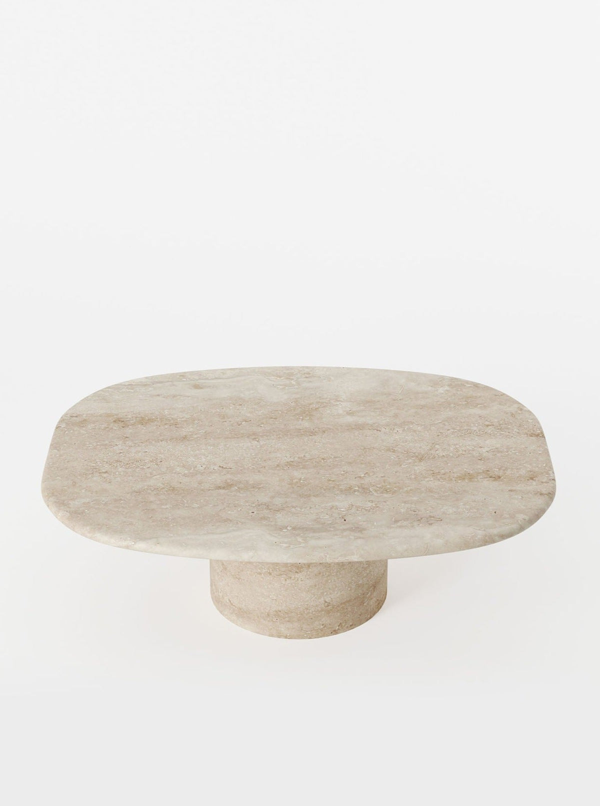 Circa Coffee Table in Travertine — lifestyle setting