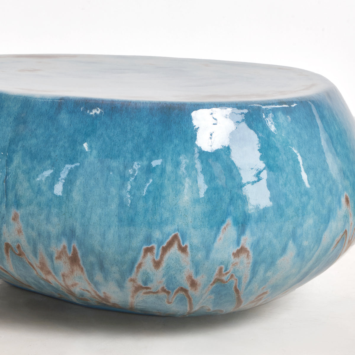 Ceramic Coffee Table in Cream — in context