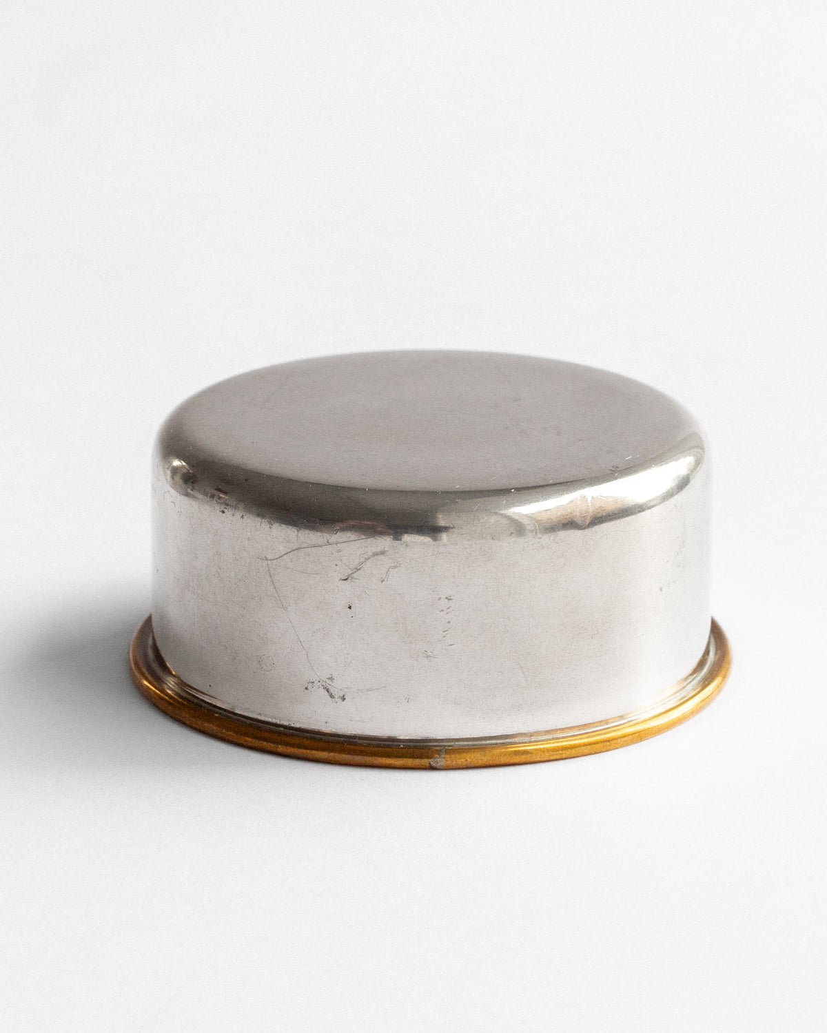 Pewter and Brass Lidded Vessel by Estrid Ericson for Svenskt Tenn, 1955 — close-up