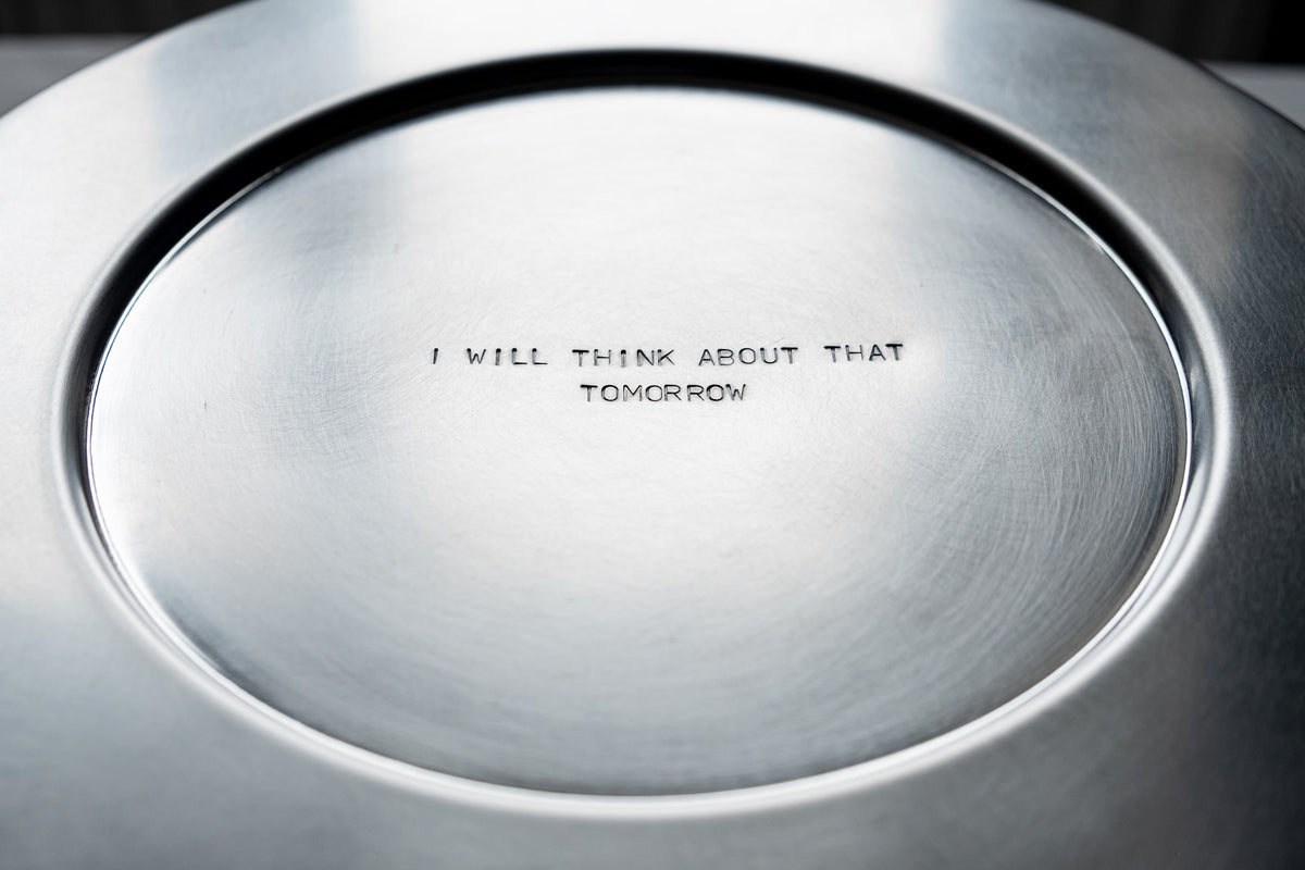 TRACES — Stainless Steel Plates — detail view