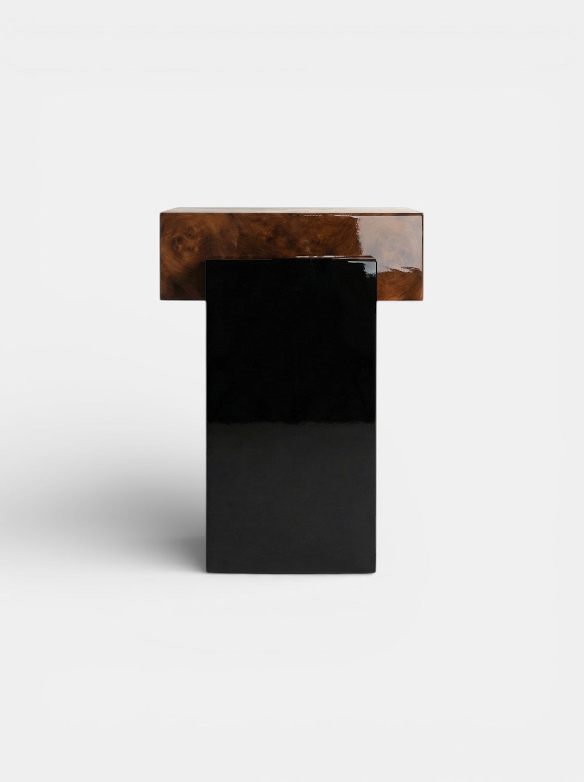 Gaia Burl Wood And Black Lacquered — side angle