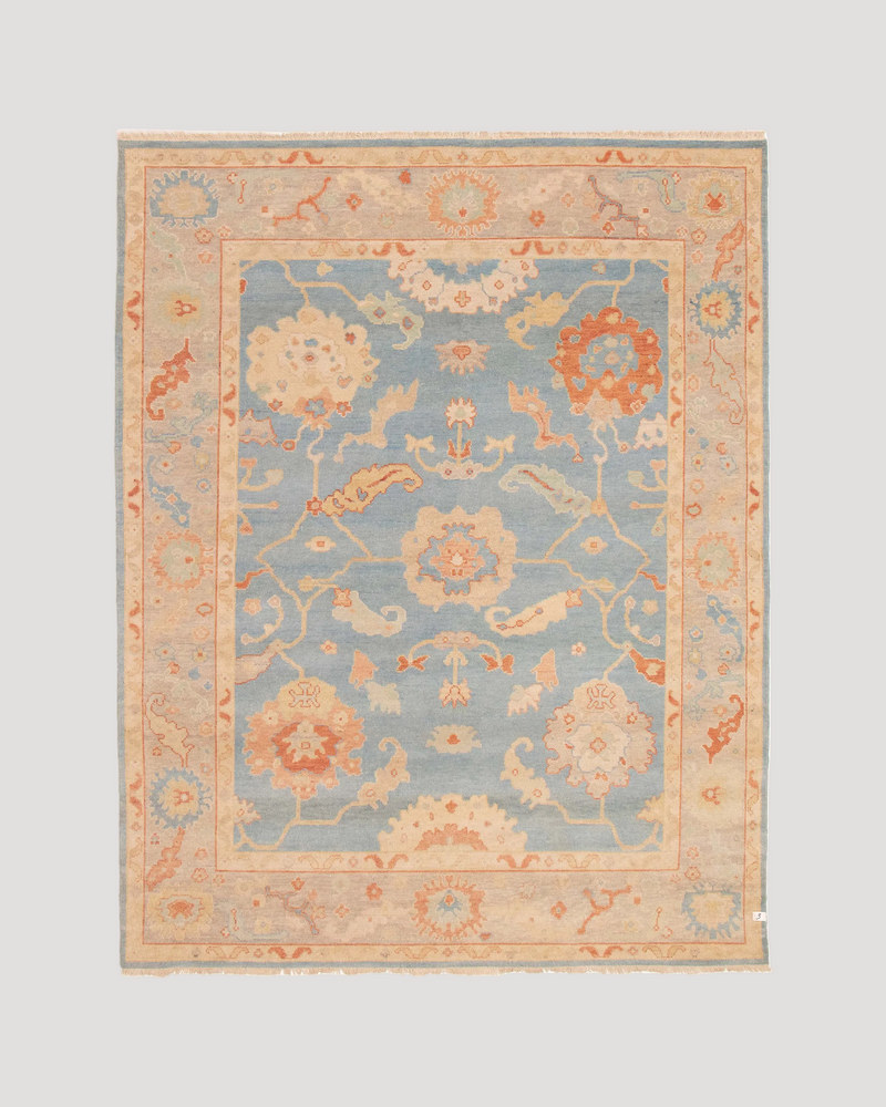 oushak rug in wedgewood 241 x 310 cm by catalog:three | The Oblist