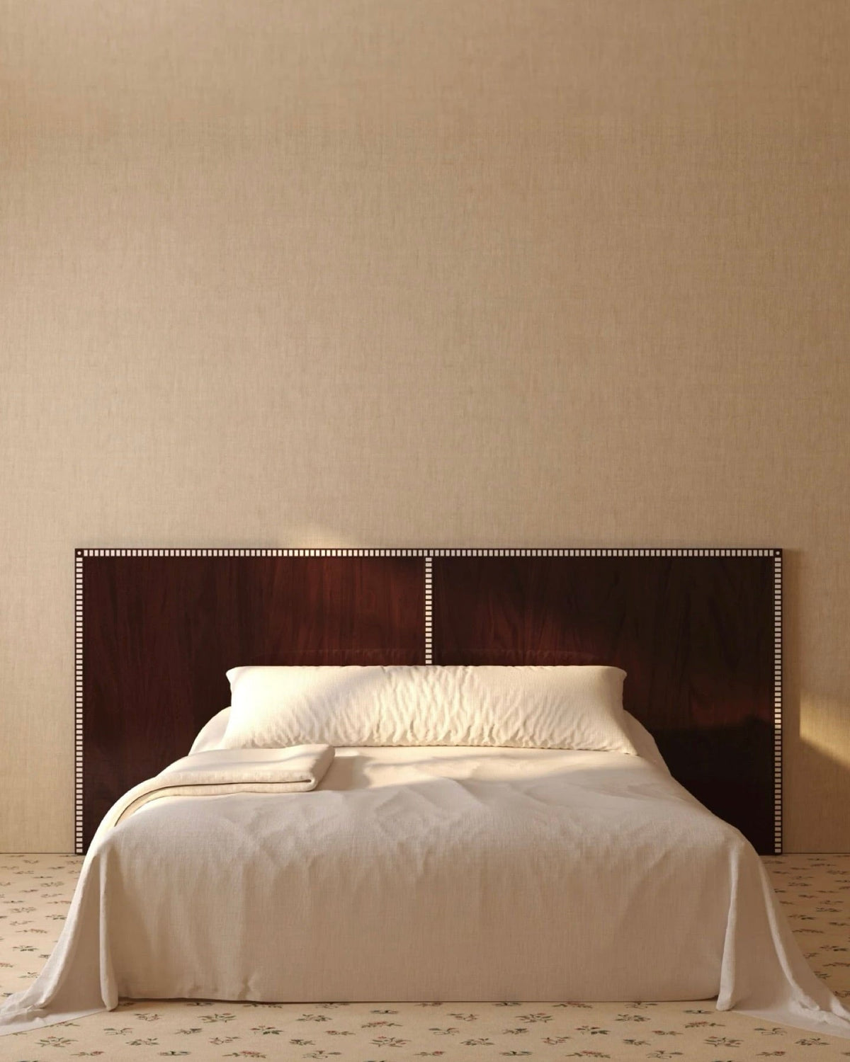 Aquarama Headboard in African Mahogany by Lemon | The Oblist — handcrafted dark wood design