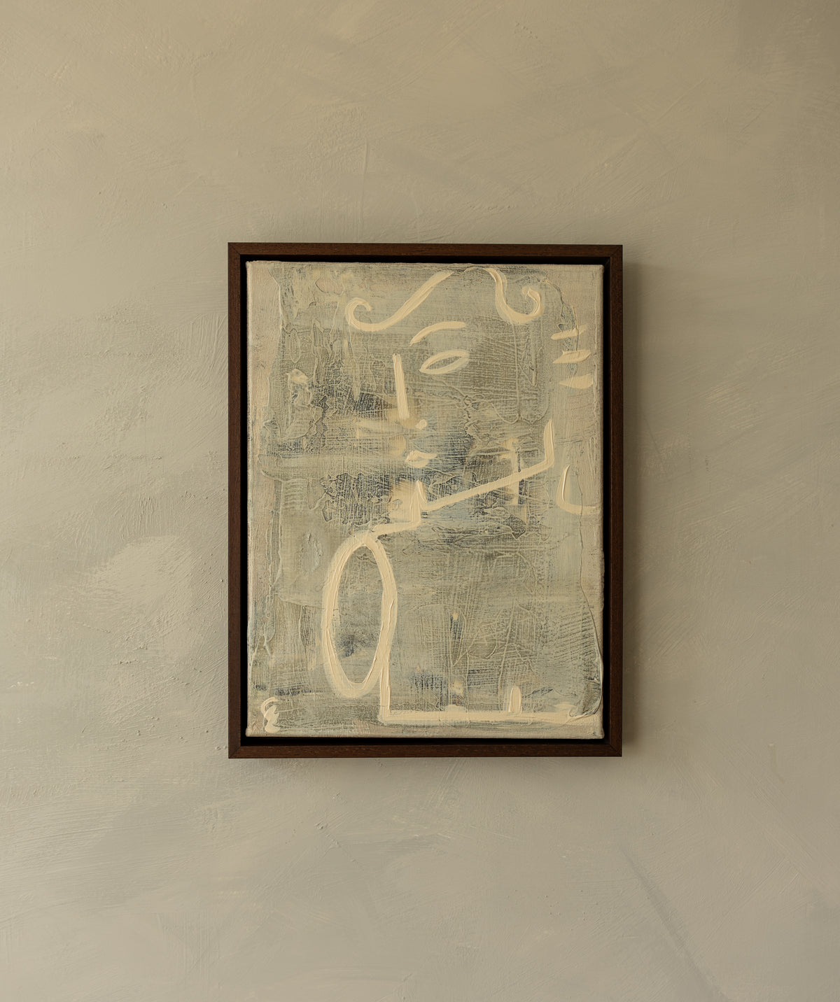 Abstract painting HIS by Claire de Wolf with textured brushstrokes
