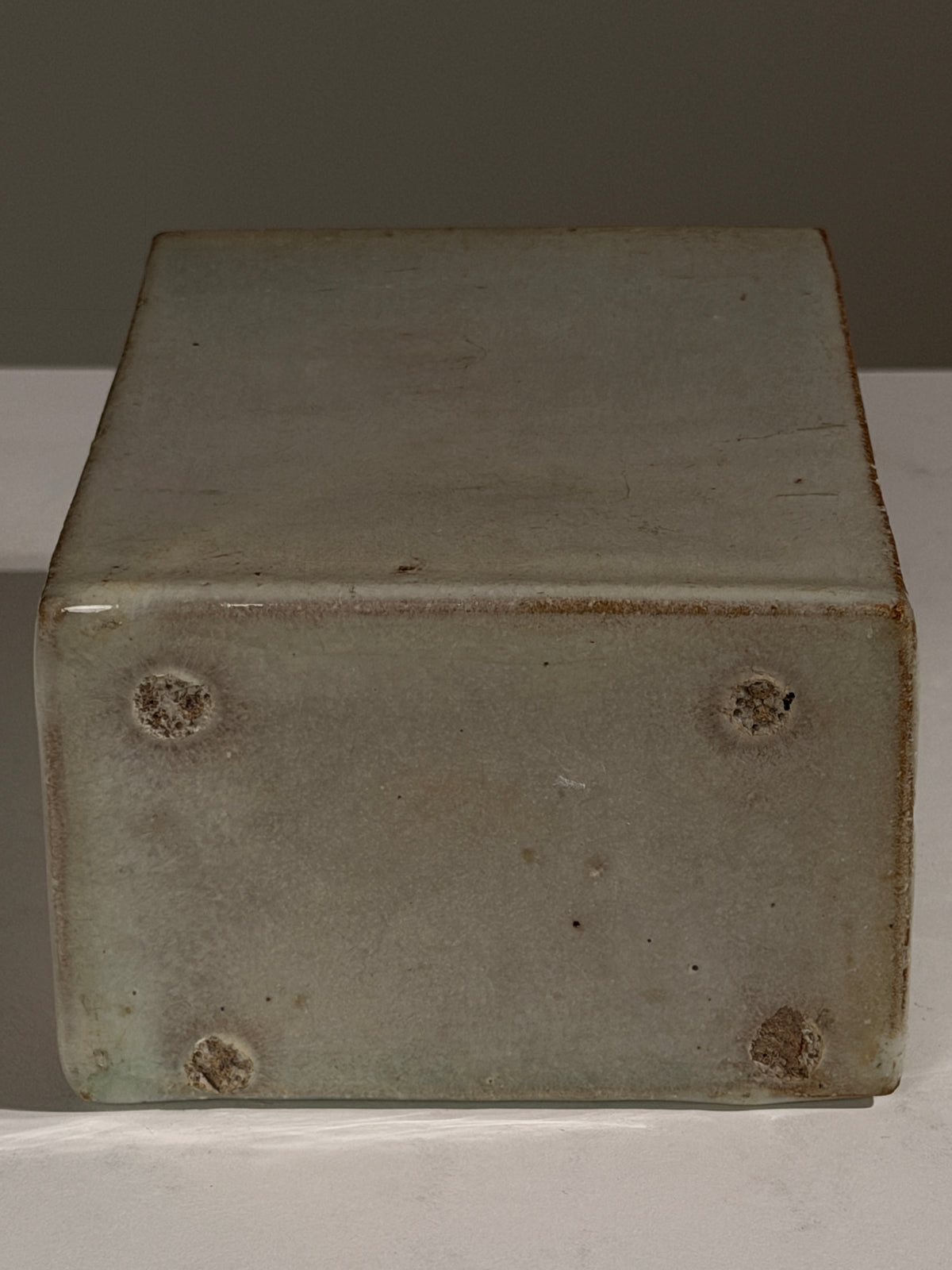 Rectangular glazed ceramic vase, circa 1960 — in context