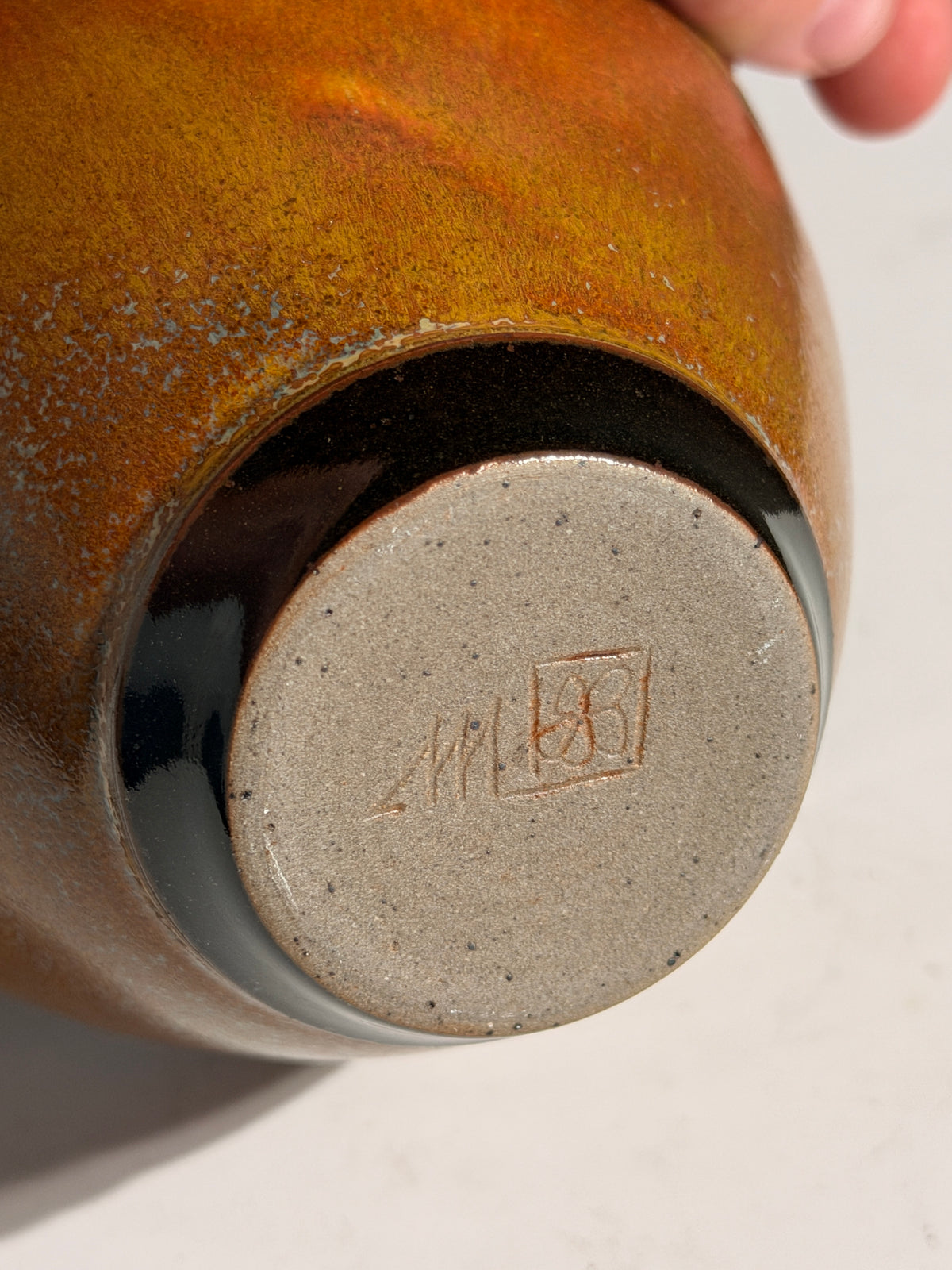 Glazed Stoneware Bowl — side angle