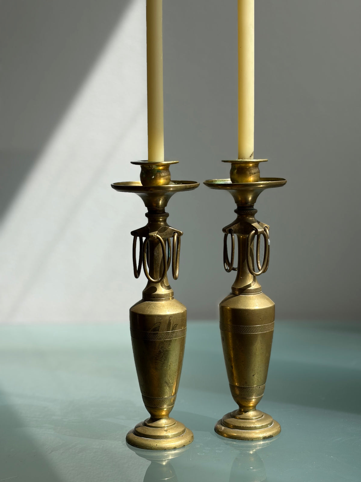 Pair of French Empire Candleholders, Late 19th Century by OBJECT AGENCY | The Oblist