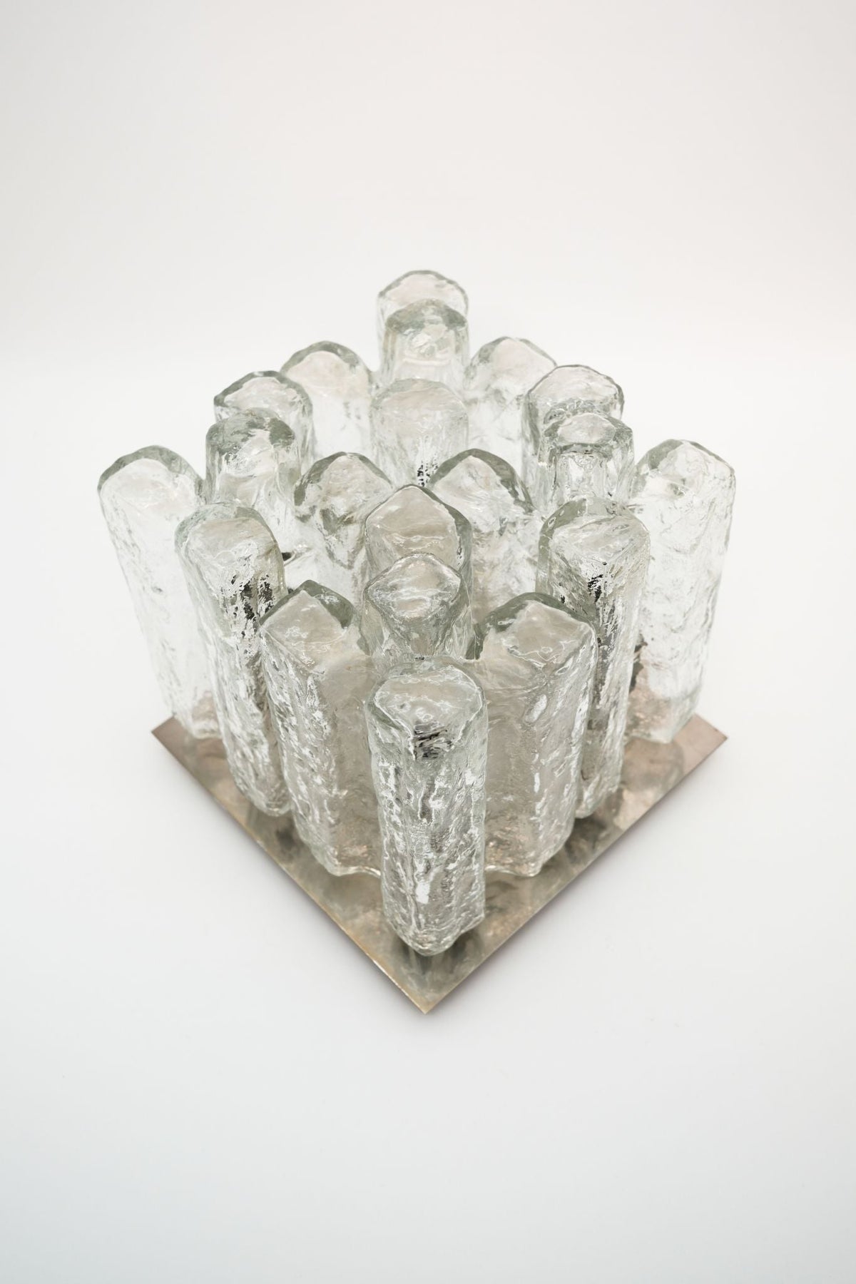 J.T. Kalmar Ice Glass Ceiling Light — close-up