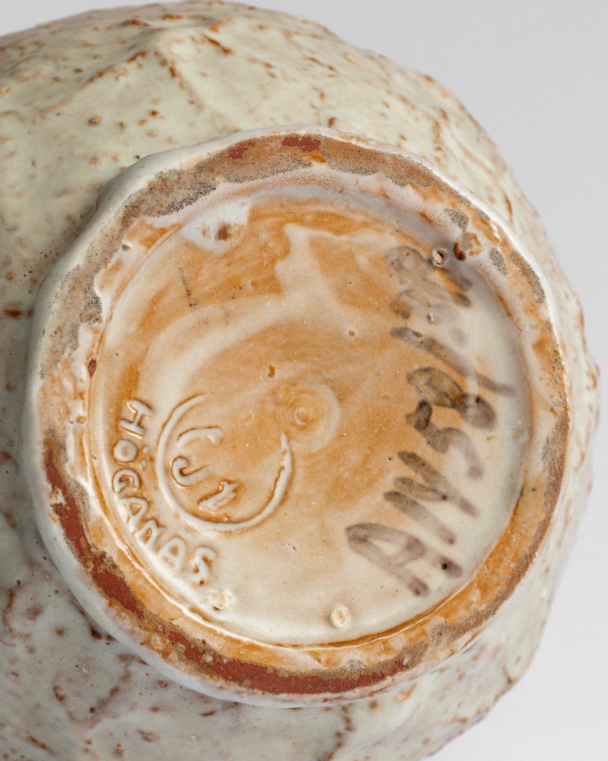 Sculptural Ceramic Pitcher by A&J Höganäs, Sweden, 1940s — alternate view