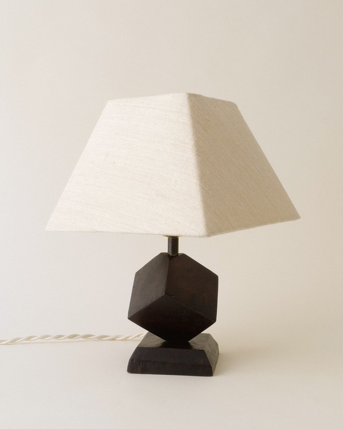 Geometric Wood Lamp France 1950s by Collection apart | The Oblist