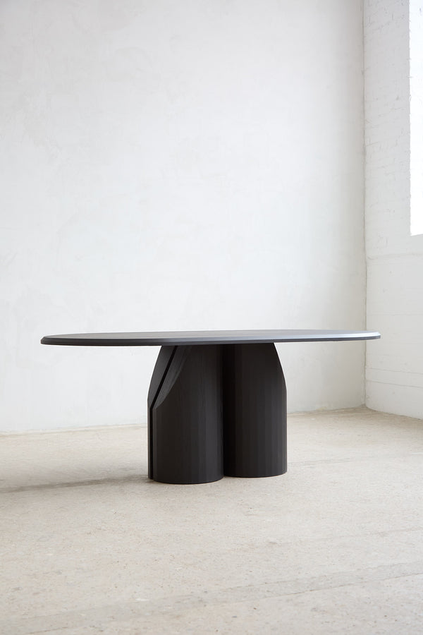 Barrow Dining Table in Solid Wood — side view in minimalist setting