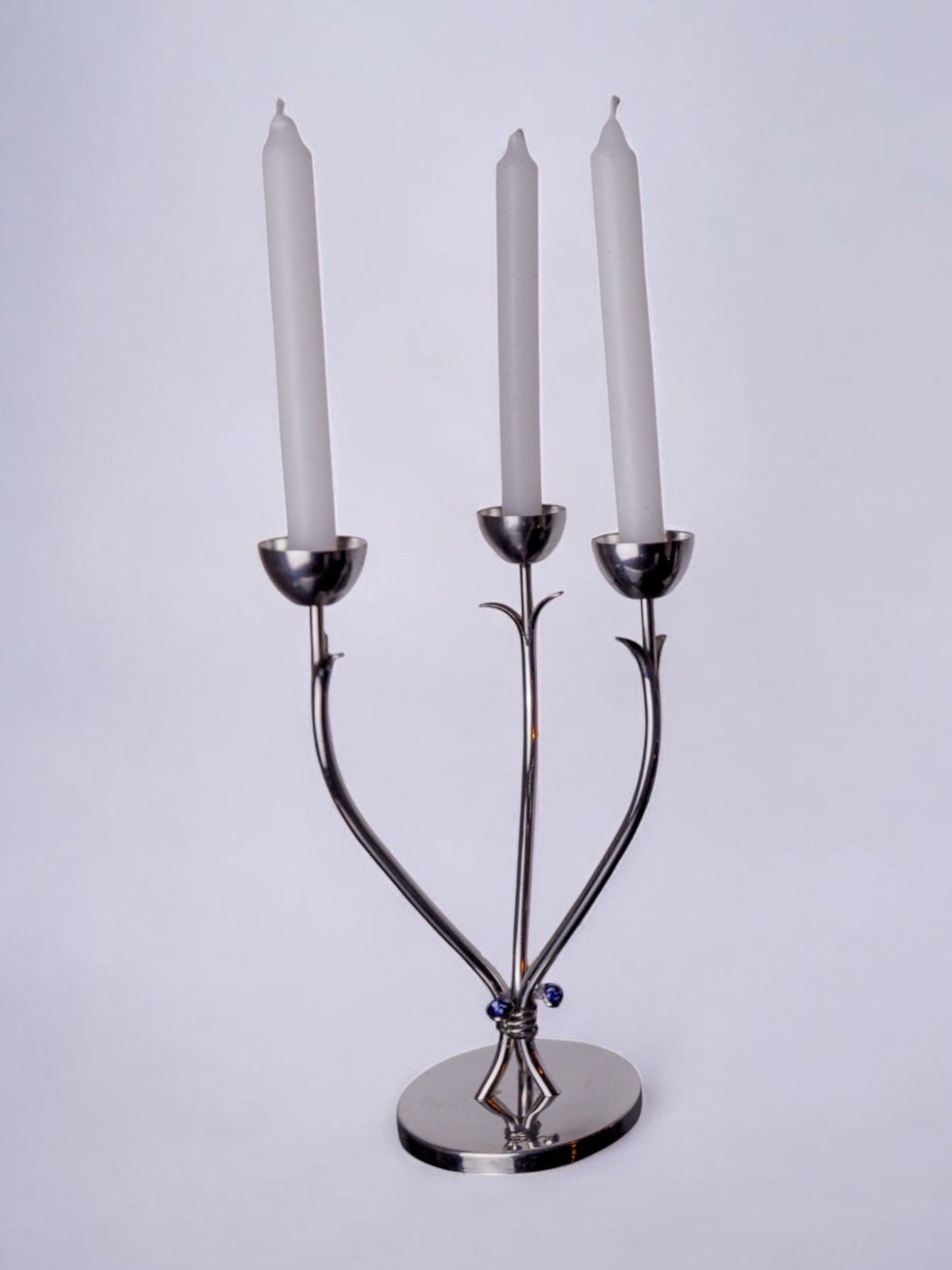 Stainless Steel Candleholder, Spain, 1970s — lifestyle setting