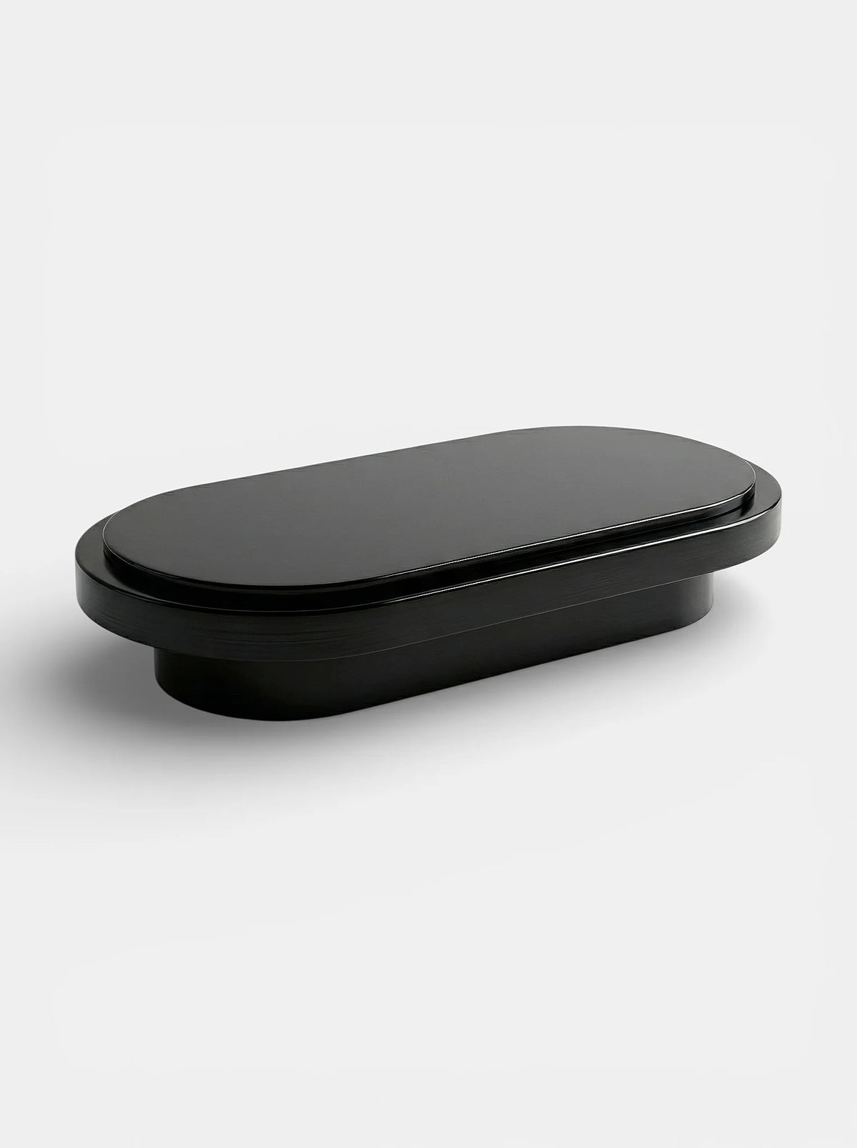 Mirage Black Lacquered Wood Coffee Table — detail view