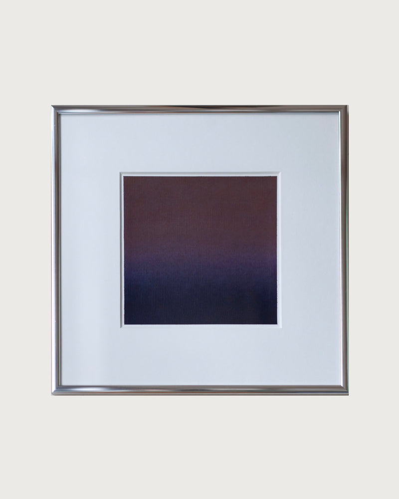 Untitled 2025 painting burgundy to navy gradient by Rebecca von Matérn