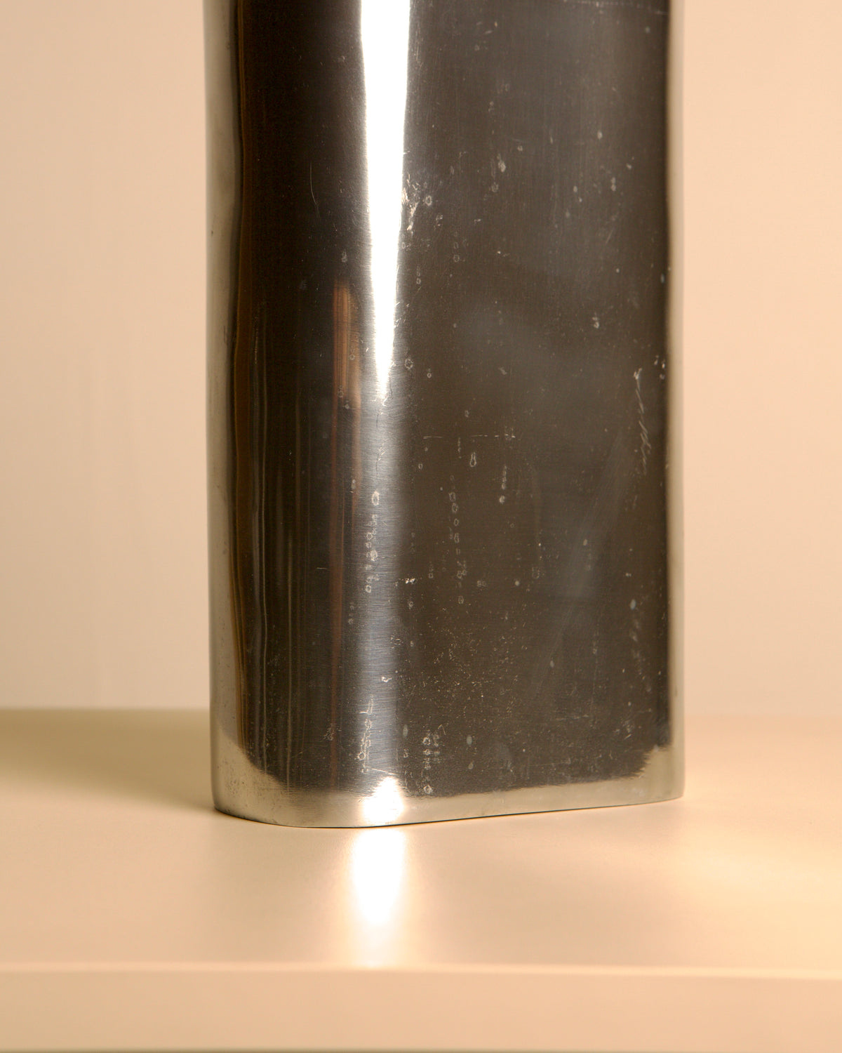 Cast Aluminium Vase, Italy, 1980s — lifestyle setting