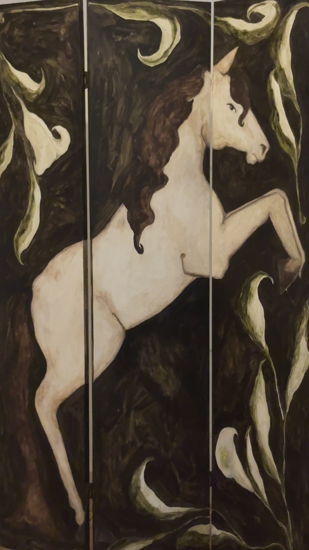 Gait Original Artwork Canvas Room Divider - Video