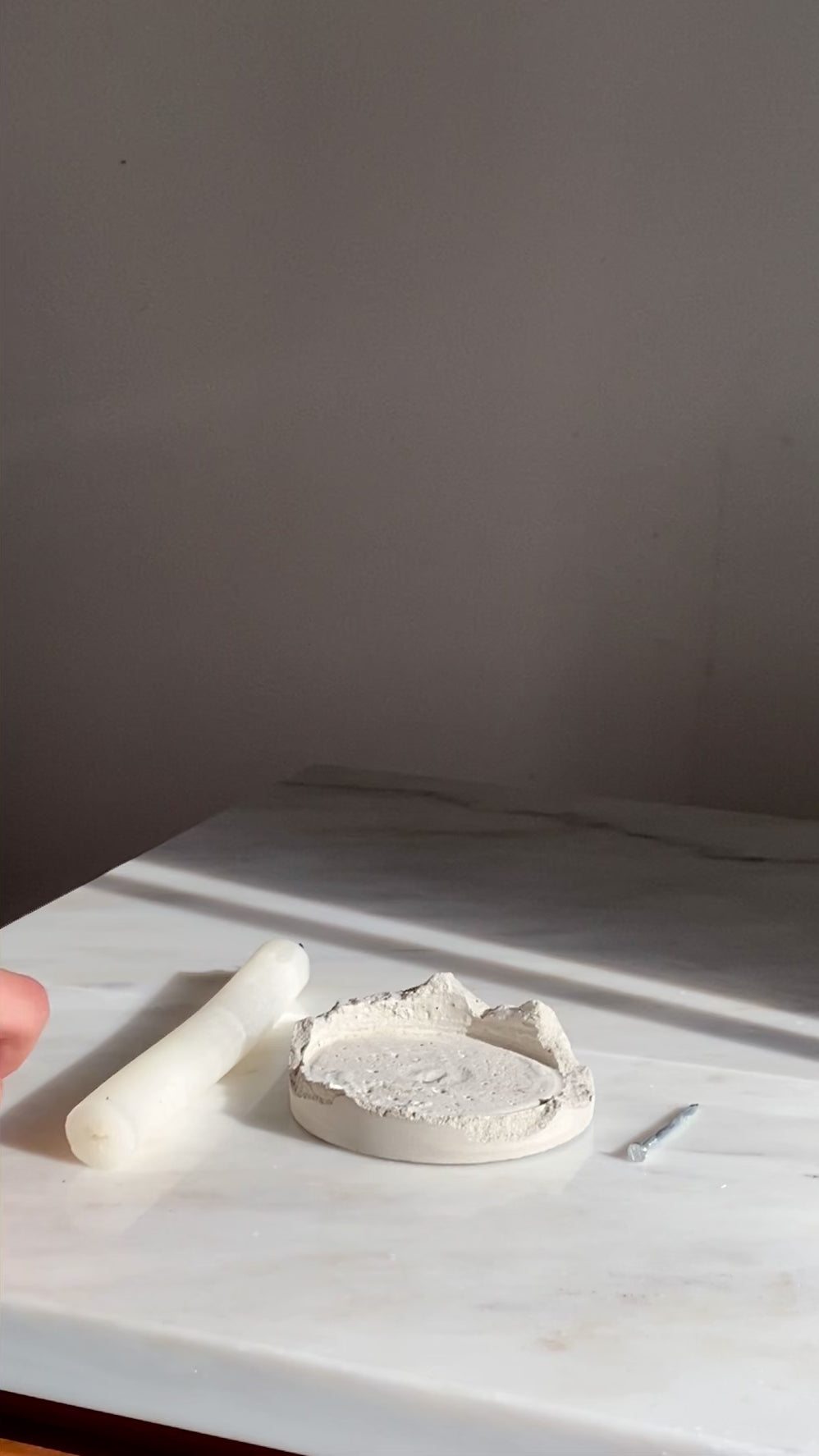“LOTUS” Candle Holder | Cement - Video