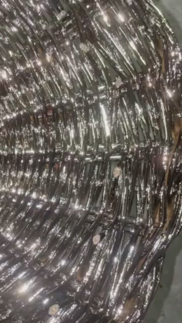 OMAN Contemporary Pendant Light in Metal and Woven Wicker - Video