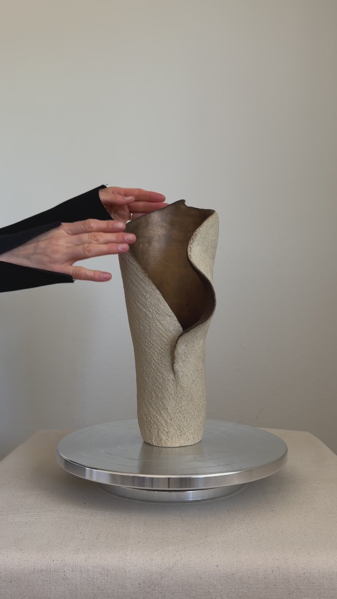 Sculptural Vase in Ceramic and Stone | Japandi Style - Video