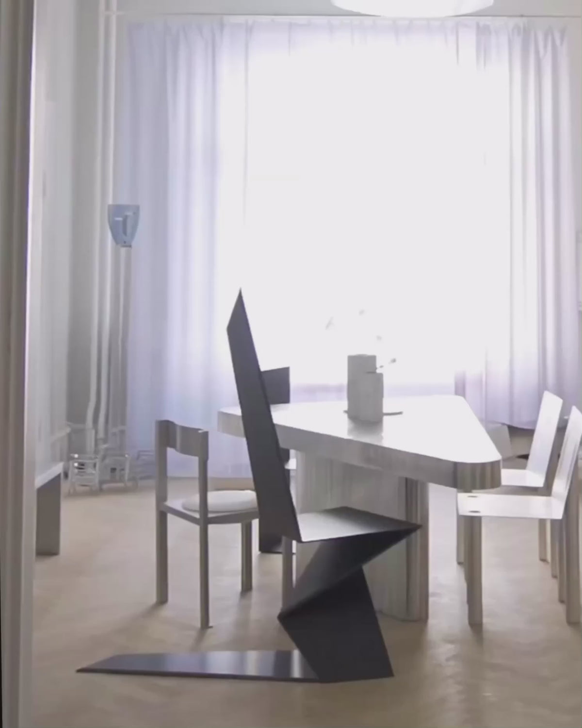 DARK SIDE chair in metal, aluminum and black patina - Video